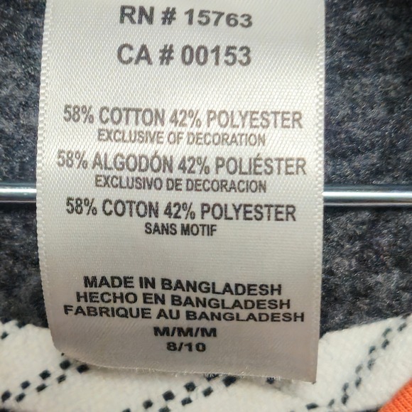 NHL Anaheim Ducks Hoodie Mens Medium Grey Orange Lace Up Pullover Sweatshirt - Picture 4 of 6